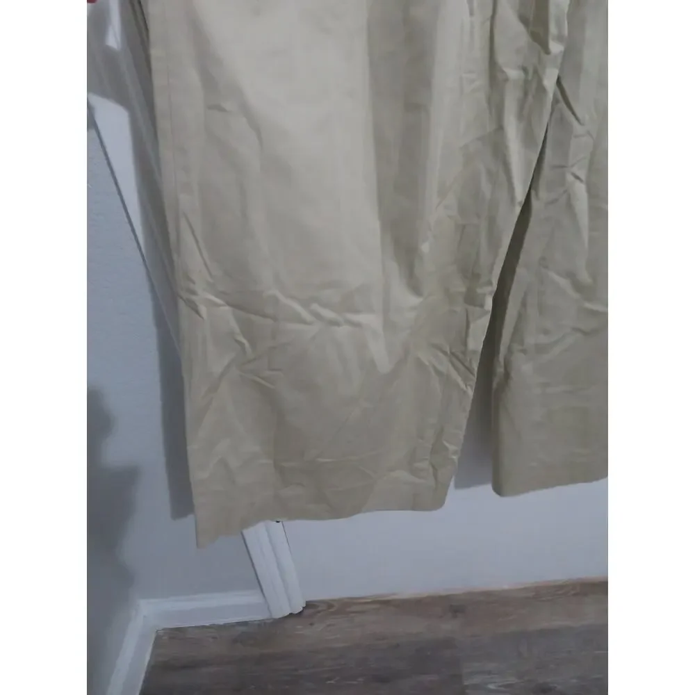 Banana Republic Women Sz 6 Beige High Waisted Pleated Wide Leg Trousers